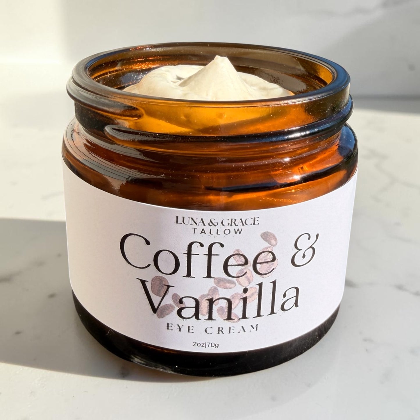 Coffee & Vanilla tallow eye cream