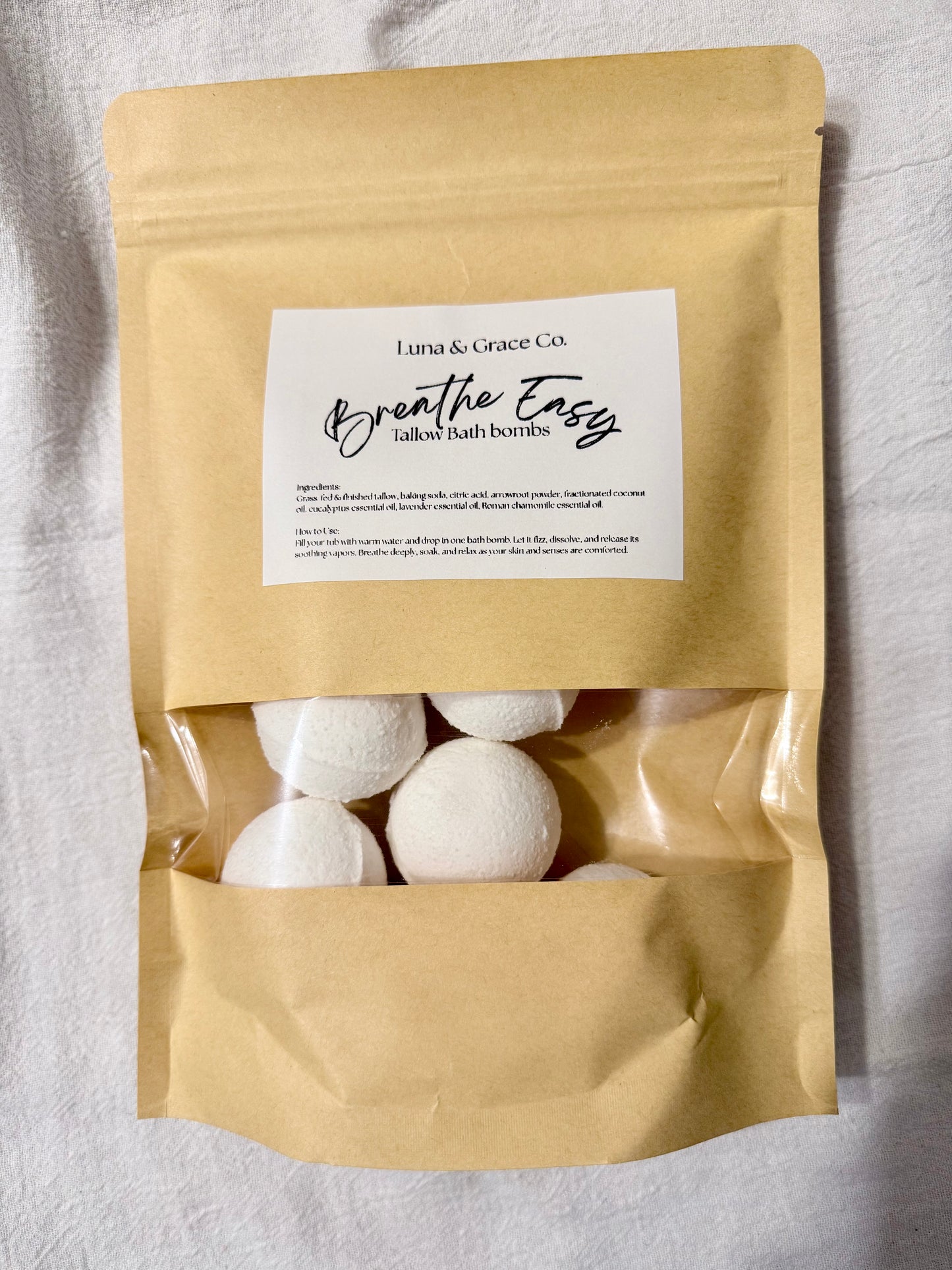 Breathe Easy Tallow bath bombs
